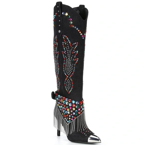 NWT NWOB $229 Gianni Bini Katrina Rainbow Heeled Boots - Picture 1 of 7